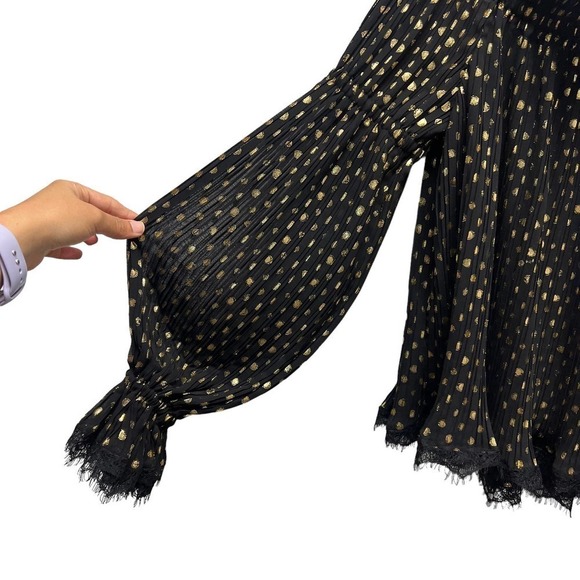 THE KOOPLES Moonlight Golden Dots Off Shoulder Top - Picture 8 of 8